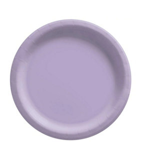 Unique Party Paper Round Dessert Plate (Pack of 8) Lavender (One Size)