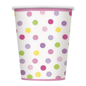 Unique Party Paper Stork Baby Shower Party Cup (Pack of 8) Multicoloured (One Size)