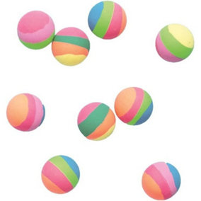 Unique Party Pastel Striped Bouncy Ball (Pack of 8) Multicoloured (One Size)