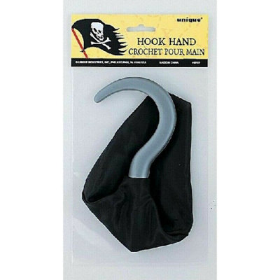 Unique Party Pirate Hook Costume Accessory Black/Grey (One Size) DIY