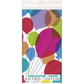 Unique Party Plastic Balloons Party Table Cover Multicoloured (One Size)