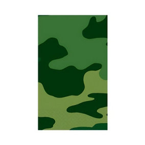 Unique Party Plastic Camo Party Table Cover Green (One Size)
