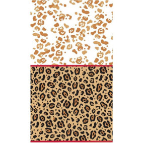 Unique Party Plastic Cheetah Print Party Table Cover Brown/Black (One Size)