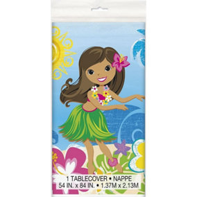 Unique Party Plastic Hula Luau/Beach Party Party Table Cover Multicoloured (One Size)