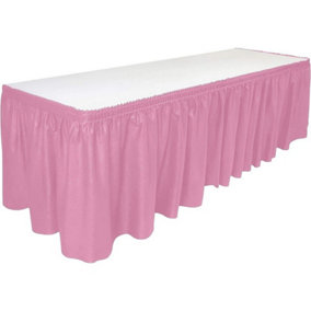 Unique Party Plastic Pastel Table Skirt Hot Pink (One Size)
