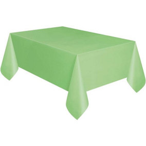 Unique Party Plastic Plain Tablecloth Apple Green (One Size)