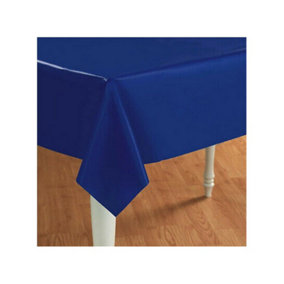 Unique Party Plastic Rectangular Party Table Cover Navy Blue (137cm x 274cm)