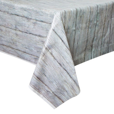 Unique Party Plastic Rustic Party Table Cover Grey (One Size)