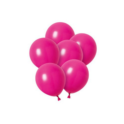 Unique Party Premium Latex Balloons (Pack of 10) Raspberry (One Size)
