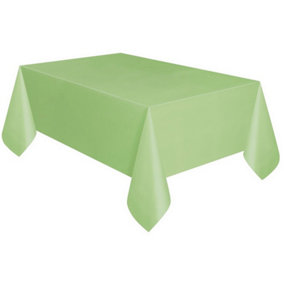 Unique Party Rectangular Plastic Tablecover Apple Green (137 x 274cm)