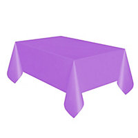 Unique Party Reusable Rectangular Plastic Tablecover (19 Colours) Purple (One Size)
