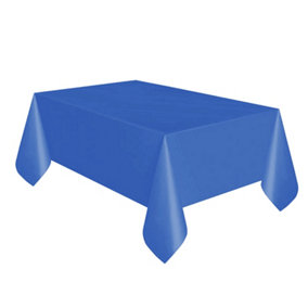 Unique Party Reusable Rectangular Plastic Tablecover (19 Colours) Royal Blue (One Size)