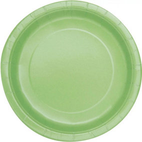 Unique Party Round Dinner Plate (Pack of 16) Apple Green (One Size)