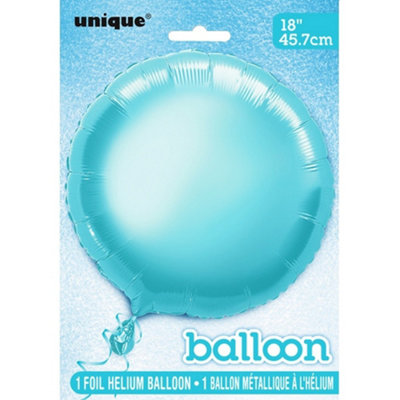 Unique Party Round Foil Balloon (Pack Of 5) Baby Blue (18in)