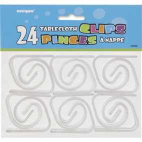 Unique Party Tablecover Clips Clear (One Size)