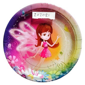 Unique Party Whimsy Fairy Disposable Plates (Pack of 8) Multicoloured (One Size)