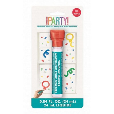 Unique Party Window Marker Red (One Size)