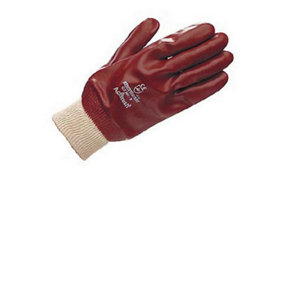 Unisex Adults Gloves PVC Fully Coated Knit Wrist