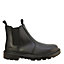 Unisex Black Leather Safety Dealer Boot - Grinder, Black Leather, 16 UK