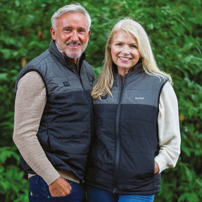 Unisex Heated Gilet - Machine Washable Thermal Bodywarmer with 3 Heat Settings & Zipper - Size XX-Large, Powerbank Not Included