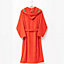 United Colors of Benetton 100% Cotton Bathrobe with Hoodie L/XL Red