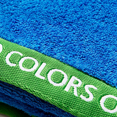 United Colors of Benetton 380gsm 100% Cotton Beach Towel 90 x 160cm Blue
