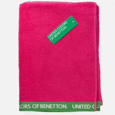 United Colors of Benetton 380gsm 100% Cotton Beach Towel 90 x 160cm Fuchsia
