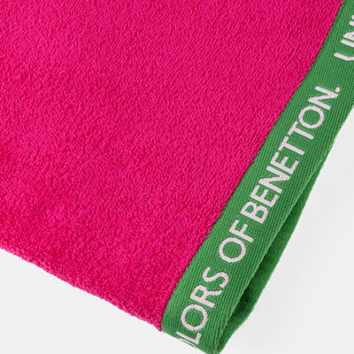 United Colors of Benetton 380gsm 100% Cotton Beach Towel 90 x 160cm Fuchsia - 4