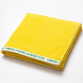 United Colors of Benetton 380gsm 100% Cotton Beach Towel 90 x 160cm Yellow