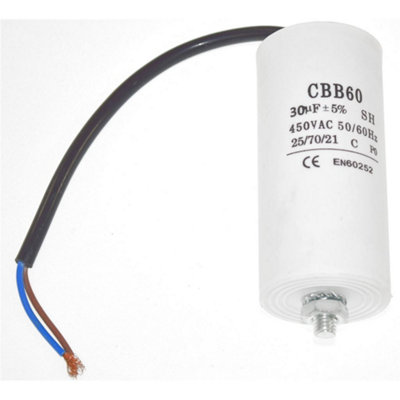 Universal 30UF Capacitor with 22cm Cable Connectors by Ufixt