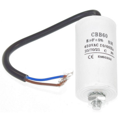 Universal 8UF Capacitor with 19cm Cable Connectors by Ufixt