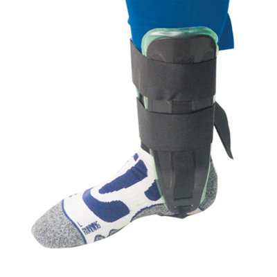 Universal Air/Gel Ankle Brace - Adjustable Heel Strap - Heat Therapy Gel Pads