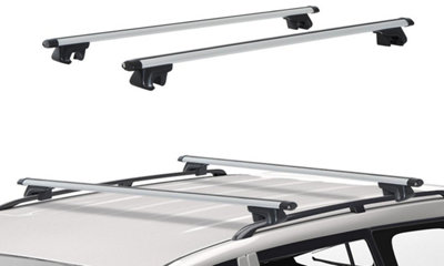 Universal Aluminium Car Roof Rack Luggage Carrier Cross Bars Rail Lockable+2keys