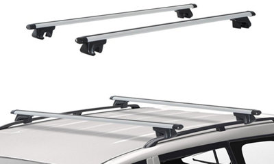Universal Aluminium Car Roof Rack Luggage Carrier Cross Bars Rail Lockable+2keys