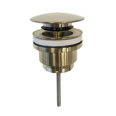 Universal Basin Waste Brushed Brass - Slotted /Unslotted