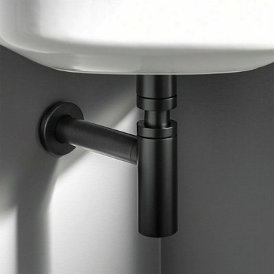 Universal Bathroom Basin Sink Bottle Trap Waste Premium Matte Black