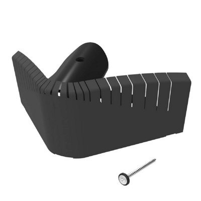 Universal Black Hip End Tile Closer Unit, Dry Roof Fixing to Replace Mortar