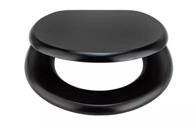 Universal Black Toilet Seat with Fittings