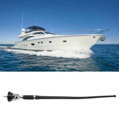 Universal Car AM/FM Radio Antenna with Built-in Amplifier - Soft Rubber Passive Design for Vehicles and Trucks