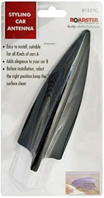 ECCPP Universal Shark Fin Roof Antenna – Black, FM/AM Reception – Fits Car, SUV, Pickup Truck (160mm Length)
