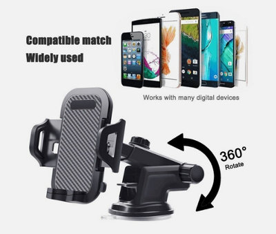 360 In Car Mobile Phone Holder Dashboard Suction Home Universal Mount