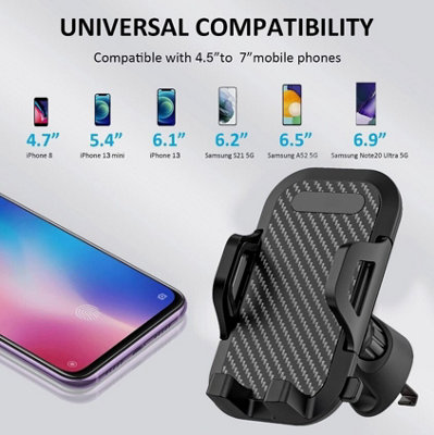 360° Universal Car Phone Mount | Windshield, Dashboard & Air Vent Holder For Smartphones & GPS