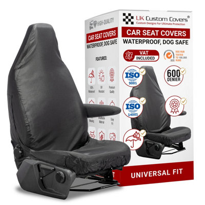 Universal Car Seat Covers Durable & Easy Fit Waterproof Seat Protection, Drivers Seat