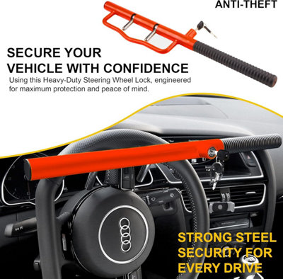 Universal Car Steering Wheel Lock Car Security Device Adjustable Length ...