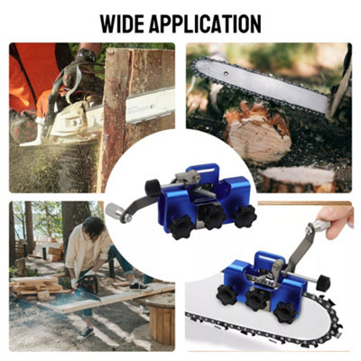 Universal Chainsaw Teeth Sharpener Chain Grinder Sharpening Jig File Tool Kit UK