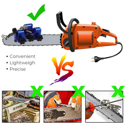 Universal Chainsaw Teeth Sharpener Chain Grinder Sharpening Jig File Tool Kit UK