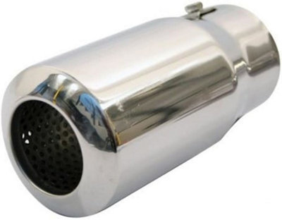 Universal Chrome Exhaust Tail Pipe Muffler Trim Tip Racing Style 6 X 2.5 Inch