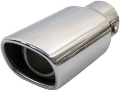 Universal Chrome Exhaust Tail Pipe Trim Tip Muffler Racing Sport Style 7 X 3 Inches