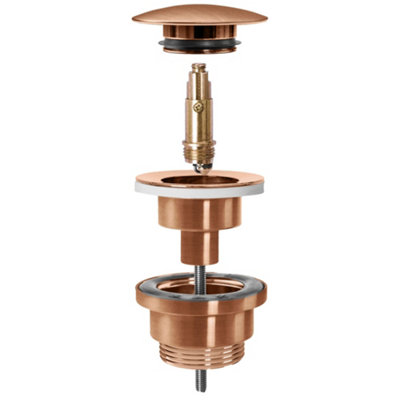 UNIVERSAL CLICK-CLACK PLUG REA BRUSHED COPPER, BRASS