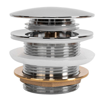 UNIVERSAL CLICK-CLACK PLUG REA CHROME, BRASS